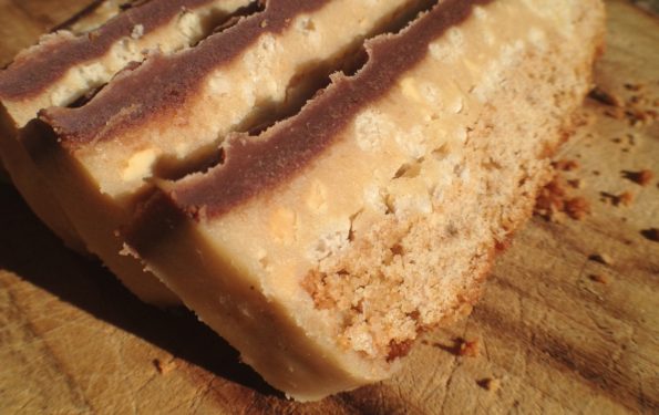 Healthy and better Twix slice